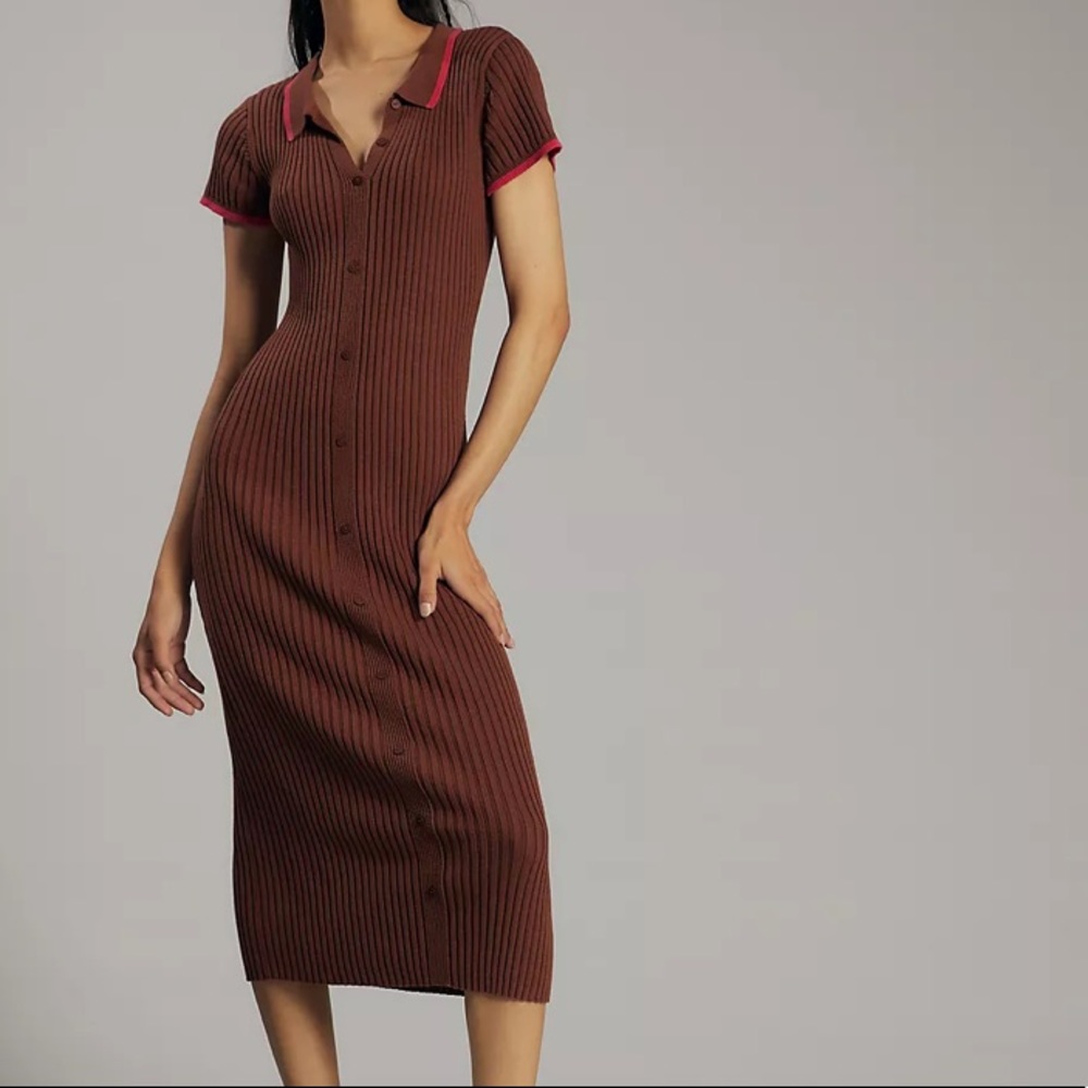 Anthropologie Dolan Rib Knit Midi Dress